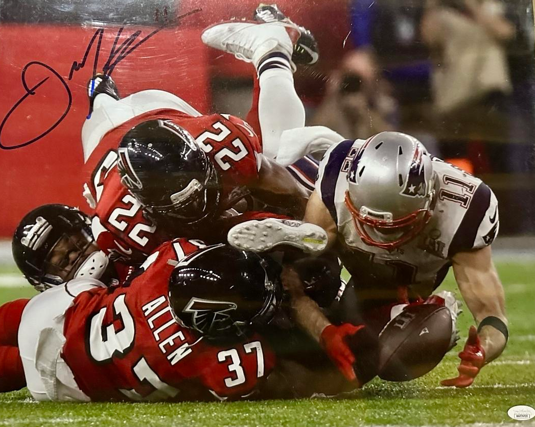 Julian Edelman Signed 16x20 Photo (SuperBowl LI Catch) New England Patriots - JSA COA